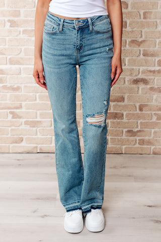 Isla Mid Rise Distressed Released Hem Bootcut Jeans-Jeans-Ave Shops-Statement Wear Fashion Boutique, Women's Fashion and Accessories located in O'Fallon, MO