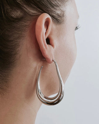 Edfina Large Hoop Earrings || Gold or Silver-Earrings-Béljoy-Statement Wear Fashion Boutique, Women's Fashion and Accessories located in O'Fallon, MO