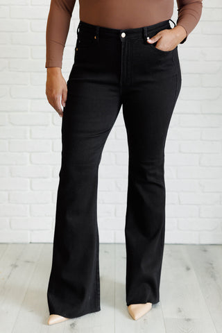 Etta High Rise Control Top Flare Jeans in Black-Jeans-Ave Shops-Statement Wear Fashion Boutique, Women's Fashion and Accessories located in O'Fallon, MO