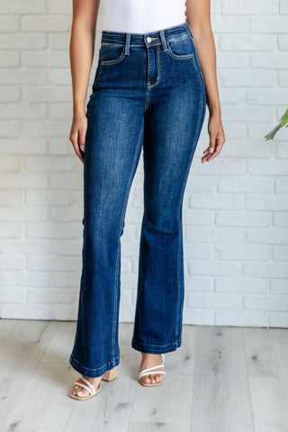 Mavis High Rise Side Seam Detail Flare Jeans-Jeans-Ave Shops-Statement Wear Fashion Boutique, Women's Fashion and Accessories located in O'Fallon, MO