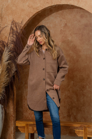 Oversized Fleece Collared Button Up Shacket-Layers-Ave Shops-Statement Wear Fashion Boutique, Women's Fashion and Accessories located in O'Fallon, MO