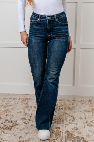 Edna High Rise Control Top Shield Pocket Flare Jeans-Jeans-Ave Shops-Statement Wear Fashion Boutique, Women's Fashion and Accessories located in O'Fallon, MO