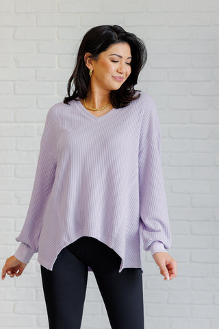 Good Things Are Coming V-Neck Top in Lavender-Tops-Ave Shops-Statement Wear Fashion Boutique, Women's Fashion and Accessories located in O'Fallon, MO