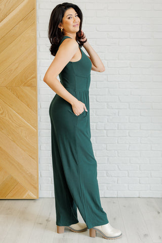 Hilary Wide Leg Jumpsuit in Green-Jumpsuits & Rompers-Ave Shops-Statement Wear Fashion Boutique, Women's Fashion and Accessories located in O'Fallon, MO