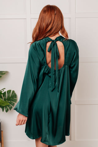 Isn't It Lovely Poly Satin Butterfly Sleeve Dress-Dresses-Ave Shops-Statement Wear Fashion Boutique, Women's Fashion and Accessories located in O'Fallon, MO