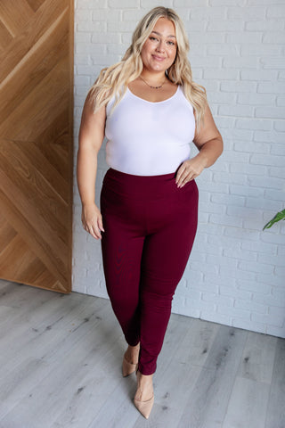 Magic Skinny 28" Pants in Wine-Pants-Ave Shops-Statement Wear Fashion Boutique, Women's Fashion and Accessories located in O'Fallon, MO