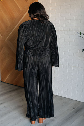 Night Out Plisse Jumpsuit-Jumpsuits & Rompers-Ave Shops-Statement Wear Fashion Boutique, Women's Fashion and Accessories located in O'Fallon, MO