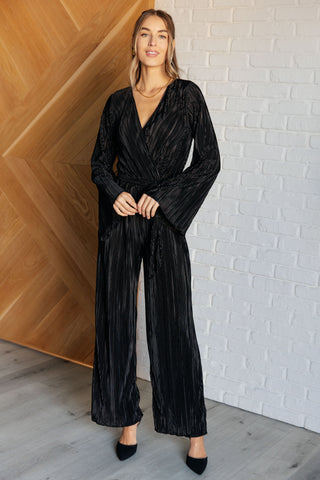 Night Out Plisse Jumpsuit-Jumpsuits & Rompers-Ave Shops-Statement Wear Fashion Boutique, Women's Fashion and Accessories located in O'Fallon, MO