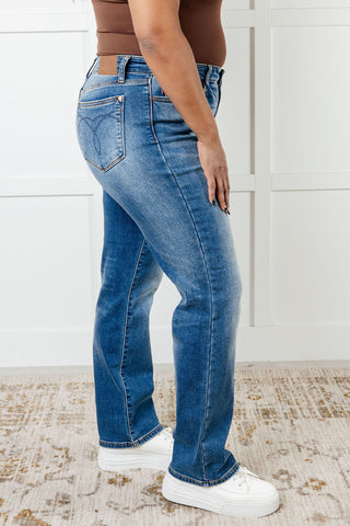 Nivea Vintage Wash Thermal Straight Jeans-Denim-Ave Shops-Statement Wear Fashion Boutique, Women's Fashion and Accessories located in O'Fallon, MO