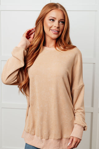 No Plain Jane Oversized Sweatshirt in Khaki-Tops-Ave Shops-Statement Wear Fashion Boutique, Women's Fashion and Accessories located in O'Fallon, MO