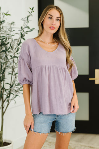 Pleasantly Perfect Bubble Sleeve Peasant Blouse-Blouses-Ave Shops-Statement Wear Fashion Boutique, Women's Fashion and Accessories located in O'Fallon, MO