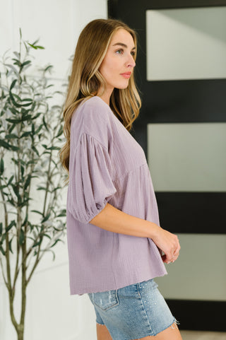 Pleasantly Perfect Bubble Sleeve Peasant Blouse-Blouses-Ave Shops-Statement Wear Fashion Boutique, Women's Fashion and Accessories located in O'Fallon, MO
