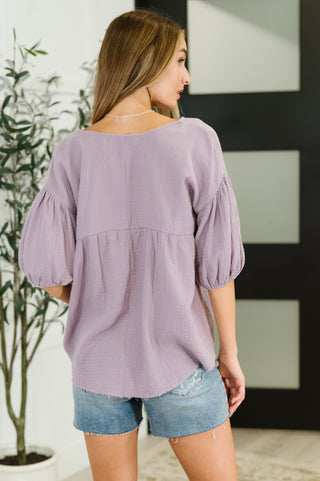 Pleasantly Perfect Bubble Sleeve Peasant Blouse-Blouses-Ave Shops-Statement Wear Fashion Boutique, Women's Fashion and Accessories located in O'Fallon, MO