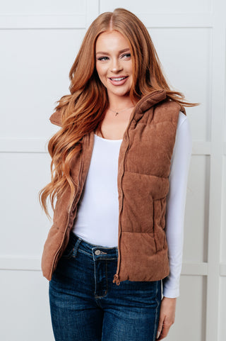 Set Me Up Corduroy Puffer Vest-Layers-Ave Shops-Statement Wear Fashion Boutique, Women's Fashion and Accessories located in O'Fallon, MO