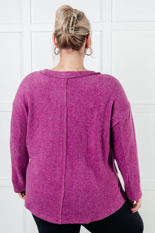 Simple Silhouette Brushed Hacci Sweater in Light Plum-Tops-Ave Shops-Statement Wear Fashion Boutique, Women's Fashion and Accessories located in O'Fallon, MO