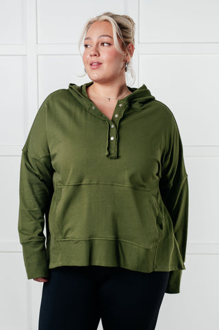 Simple Snug Snap Hooded Pullover-Tops-Ave Shops-Statement Wear Fashion Boutique, Women's Fashion and Accessories located in O'Fallon, MO