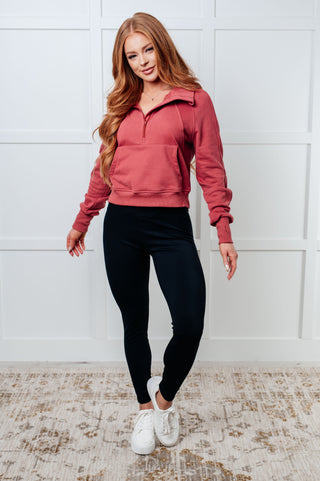 Under Her Spell Half Zip Pullover in Mauve-Tops-Ave Shops-Statement Wear Fashion Boutique, Women's Fashion and Accessories located in O'Fallon, MO