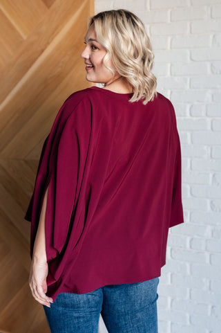 Universal Philosophy Blouse in Wine-Blouses-Ave Shops-Statement Wear Fashion Boutique, Women's Fashion and Accessories located in O'Fallon, MO