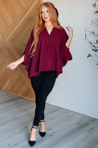 Universal Philosophy Blouse in Wine-Blouses-Ave Shops-Statement Wear Fashion Boutique, Women's Fashion and Accessories located in O'Fallon, MO