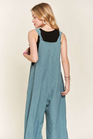 ADORA Knotted Wide Strap Wide Leg Overalls-Jumpsuits & Rompers-Trendsi-Statement Wear Fashion Boutique, Women's Fashion and Accessories located in O'Fallon, MO