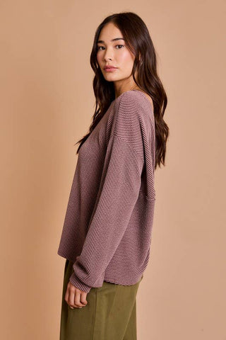 BACK TWIST DETAIL LONG SLEEVE TOP-Long Sleeves-GILLI-Statement Wear Fashion Boutique, Women's Fashion and Accessories located in O'Fallon, MO