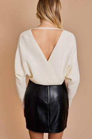 Long Sleeve Sweater Bodysuit-Bodysuits-GILLI-Statement Wear Fashion Boutique, Women's Fashion and Accessories located in O'Fallon, MO