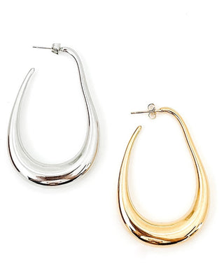 Edfina Large Hoop Earrings || Gold or Silver-Earrings-Béljoy-Statement Wear Fashion Boutique, Women's Fashion and Accessories located in O'Fallon, MO